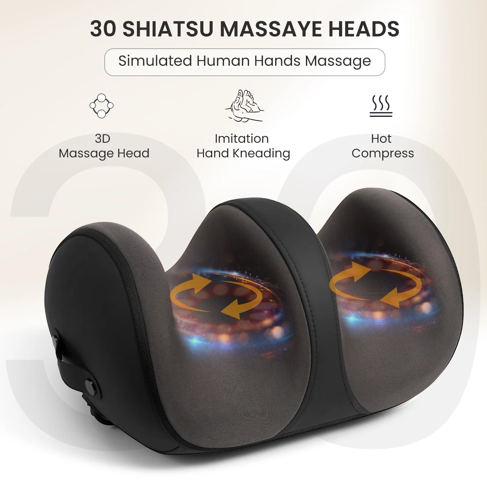 Electric Shiatsu Foot Massager Calf with Heat, Deep Kneading & Rolling Ankle Massage - Relaxing Muscle Relax, Ideal Gift for Men & Women, Leg Massager