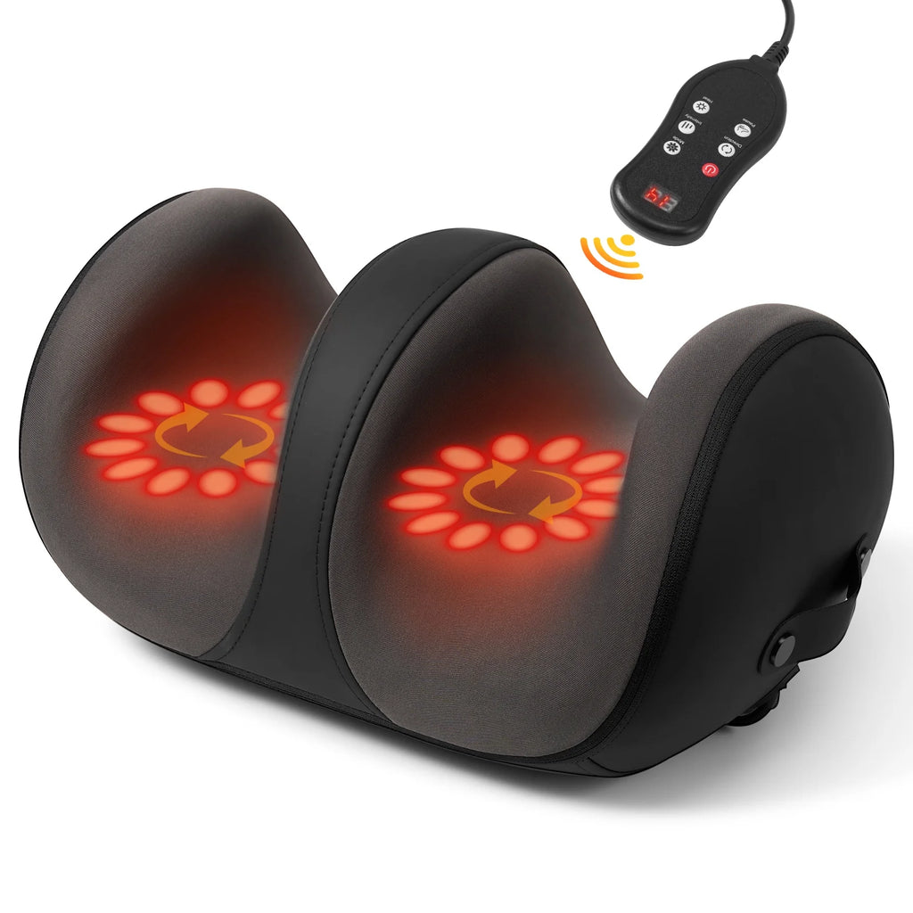 Electric Shiatsu Foot Massager Calf with Heat, Deep Kneading & Rolling Ankle Massage - Relaxing Muscle Relax, Ideal Gift for Men & Women, Leg Massager