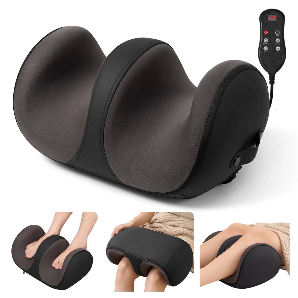 Electric Shiatsu Foot Massager Calf with Heat, Deep Kneading & Rolling Ankle Massage - Relaxing Muscle Relax, Ideal Gift for Men & Women, Leg Massager