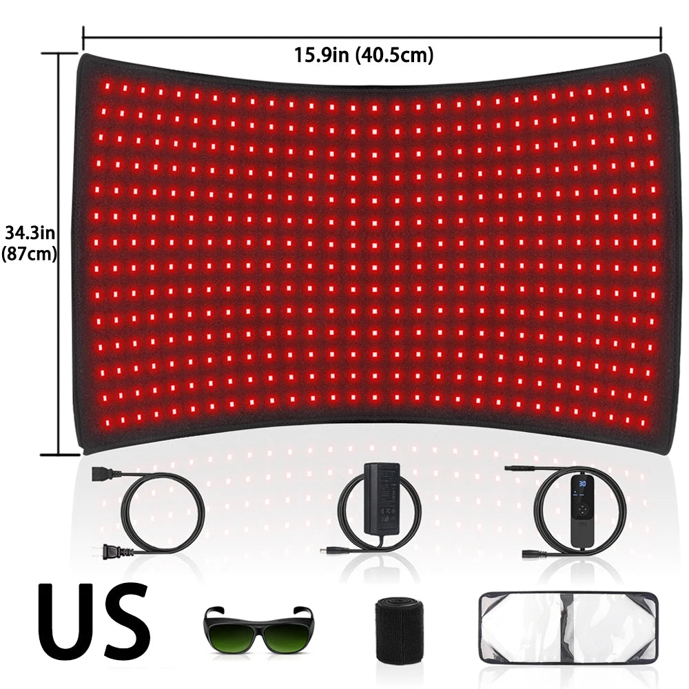 Kineta Red Light Therapy Pad — 850nm Infrared Heating Pad for Back, Waist & Shoulder Pain Relief