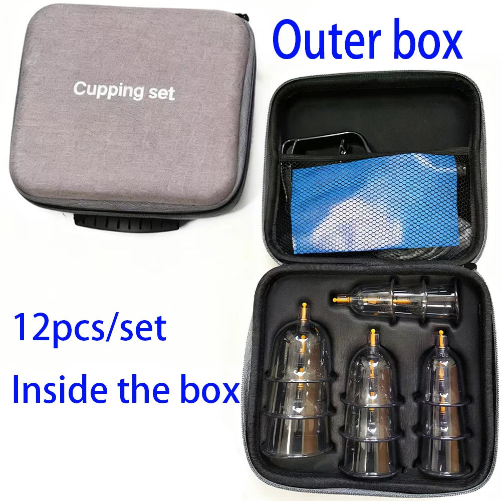 Kineta 24-Piece Cupping Therapy Set — Vacuum Massage Cups for Muscle Recovery & Pain Relief