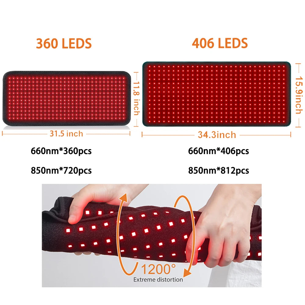 Kineta Red Light Therapy Pad — 850nm Infrared Heating Pad for Back, Waist & Shoulder Pain Relief