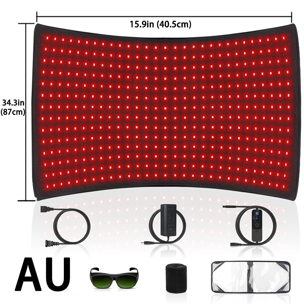 Kineta Red Light Therapy Pad — 850nm Infrared Heating Pad for Back, Waist & Shoulder Pain Relief