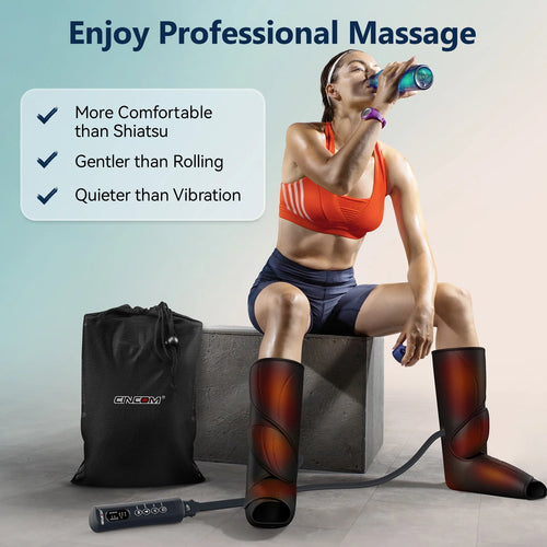 Leg Massager with Heat for Circulation, Foot and Calf Massager Heated Compression FSA/HSA Eligible